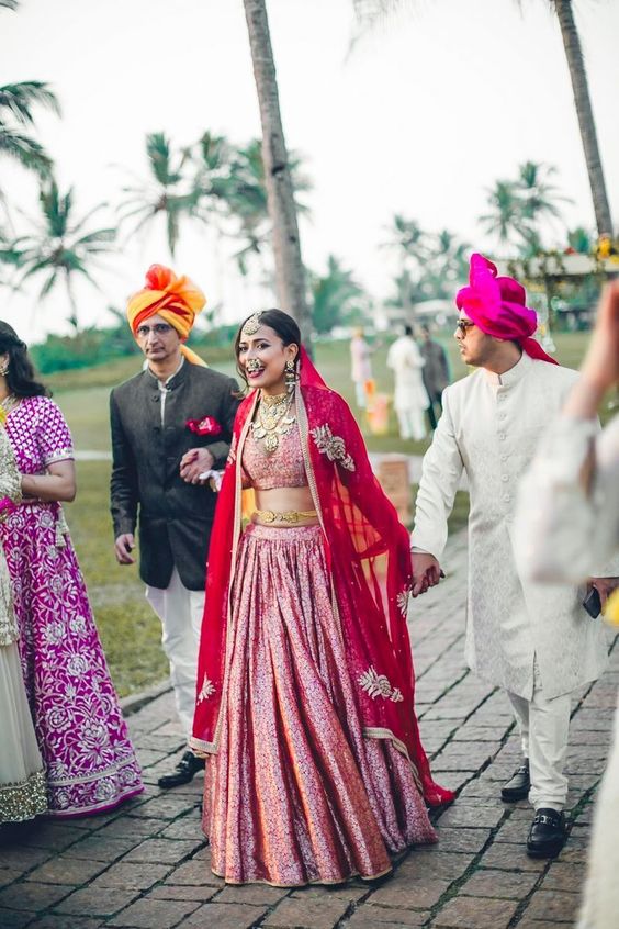 TREND ALERT: Bridal Silk Lehenga with Minimal To No Embroidery